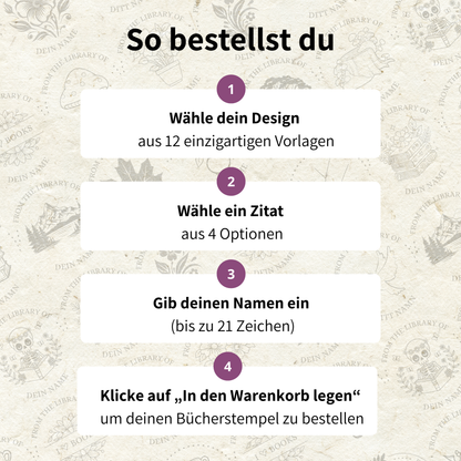 Mein BuchStempel - Persönlicher Buchstempel (Natur & Pflanzen)