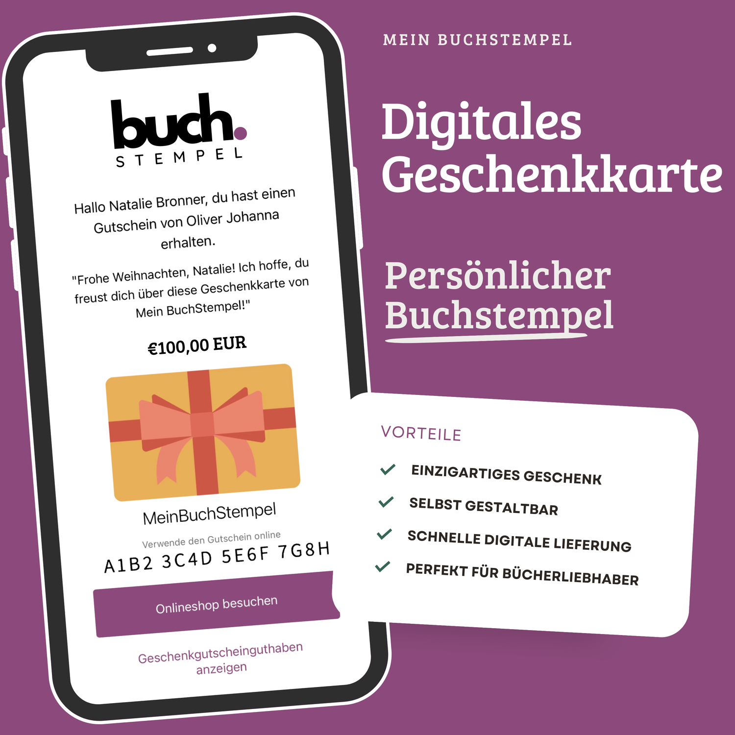 Digitale Geschenkkarte – Das perfekte Geschenk für Bücherliebhaber